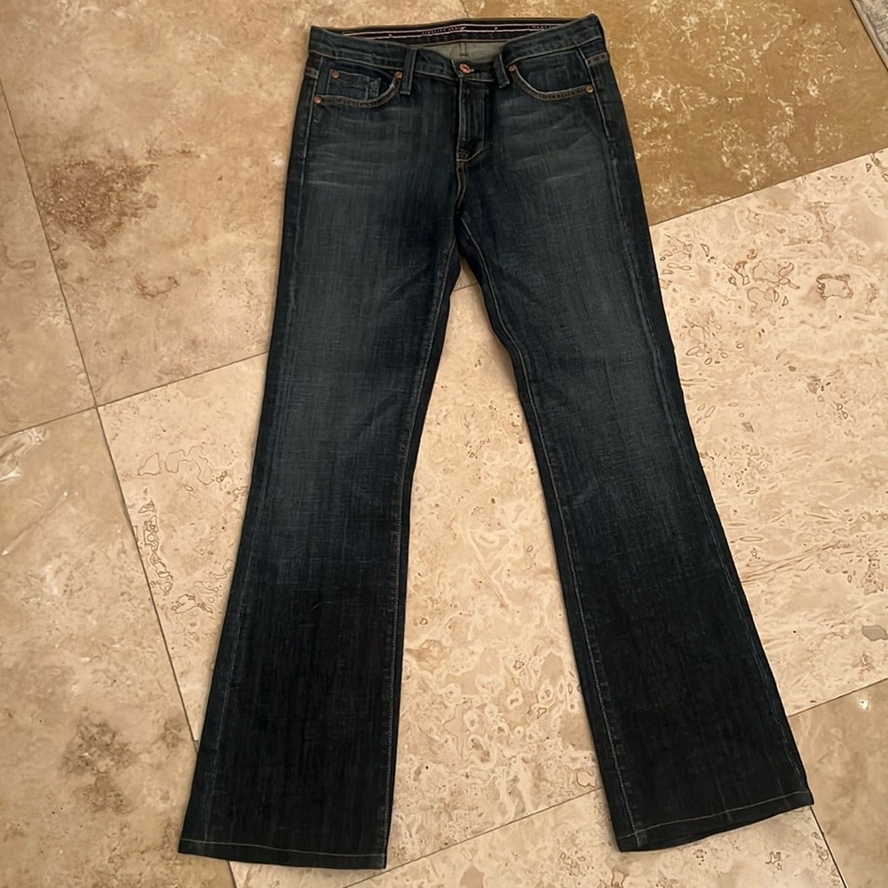 Women's Fidelity Belladonna MidRise Boot Cut Jeans in Imperial Dark Wash Size 27